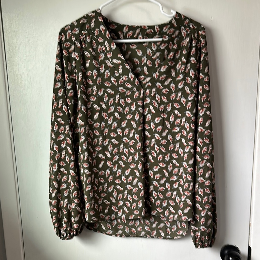 Feather Green Blouse